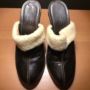 Coach Kasie brown mule clog